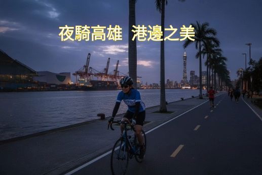 運動之夜夜騎高雄港邊之美