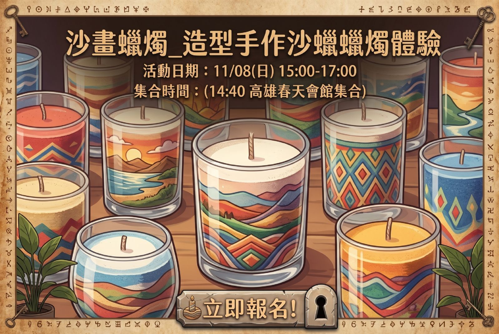 沙畫蠟燭_造型手作沙蠟蠟燭體驗