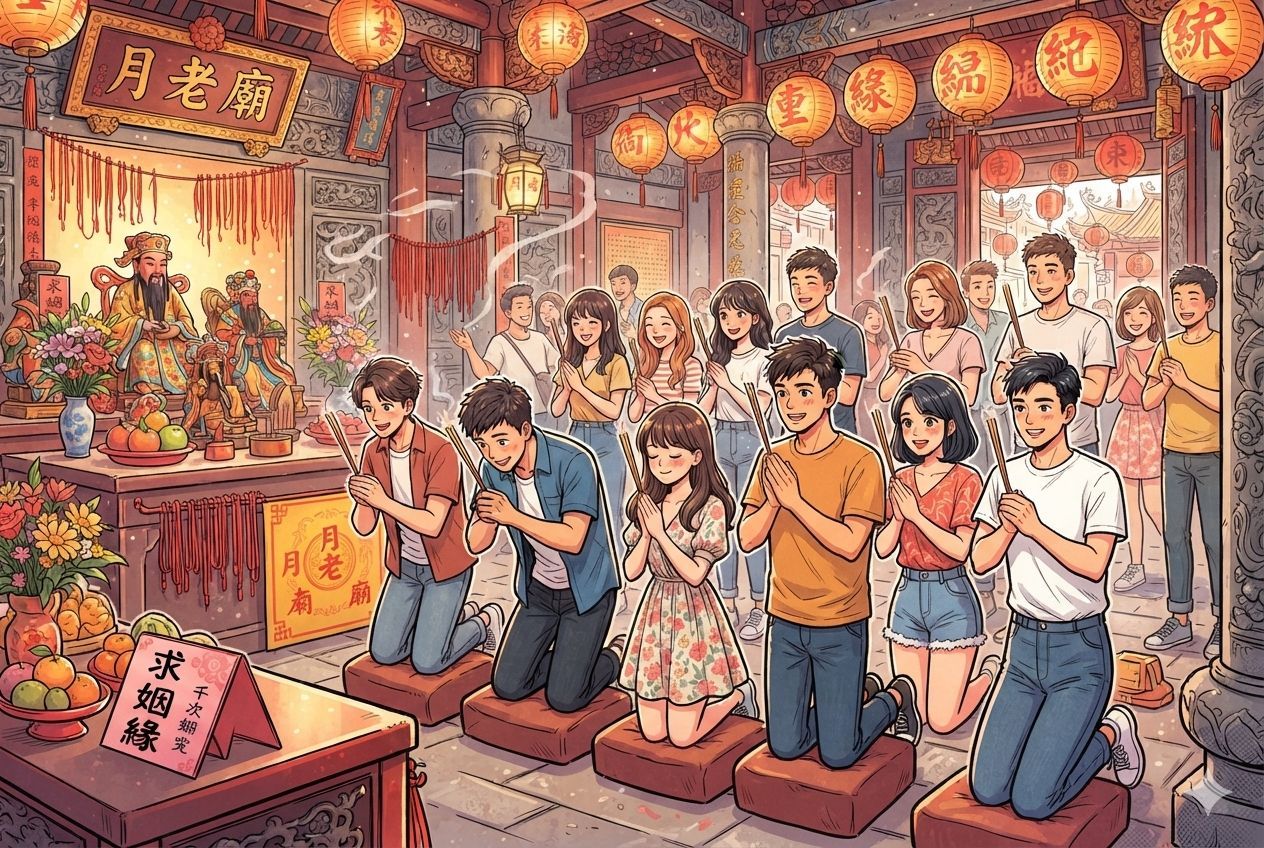 12月份團拜月老廟求姻緣