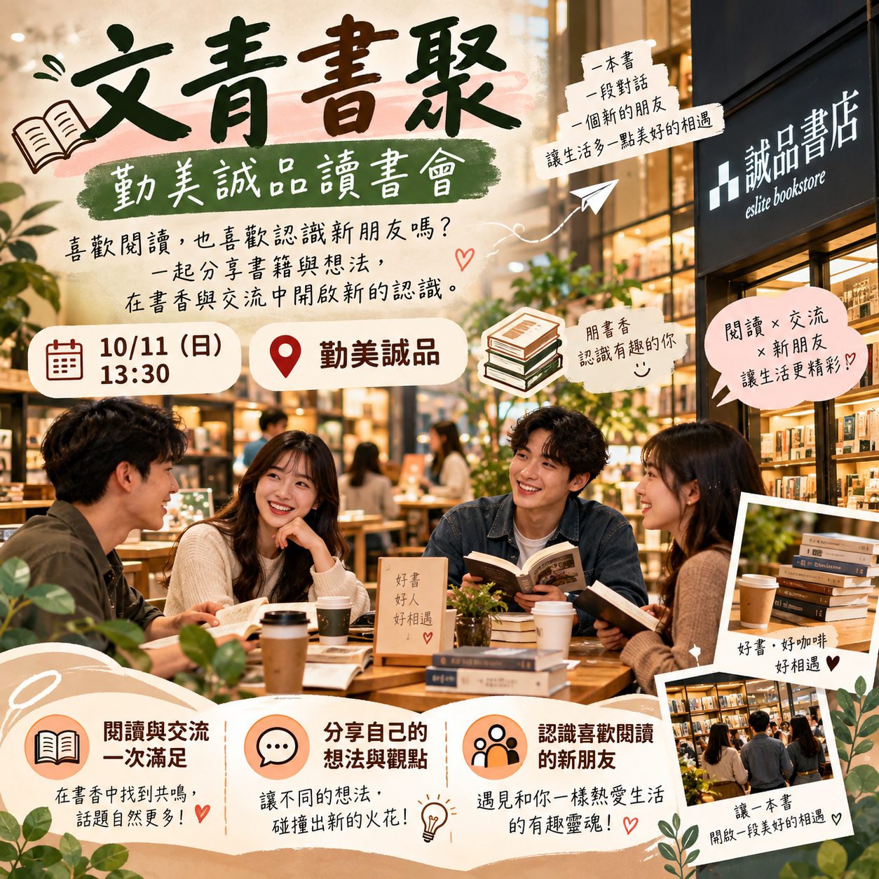 文青書聚｜勤美誠品讀書會