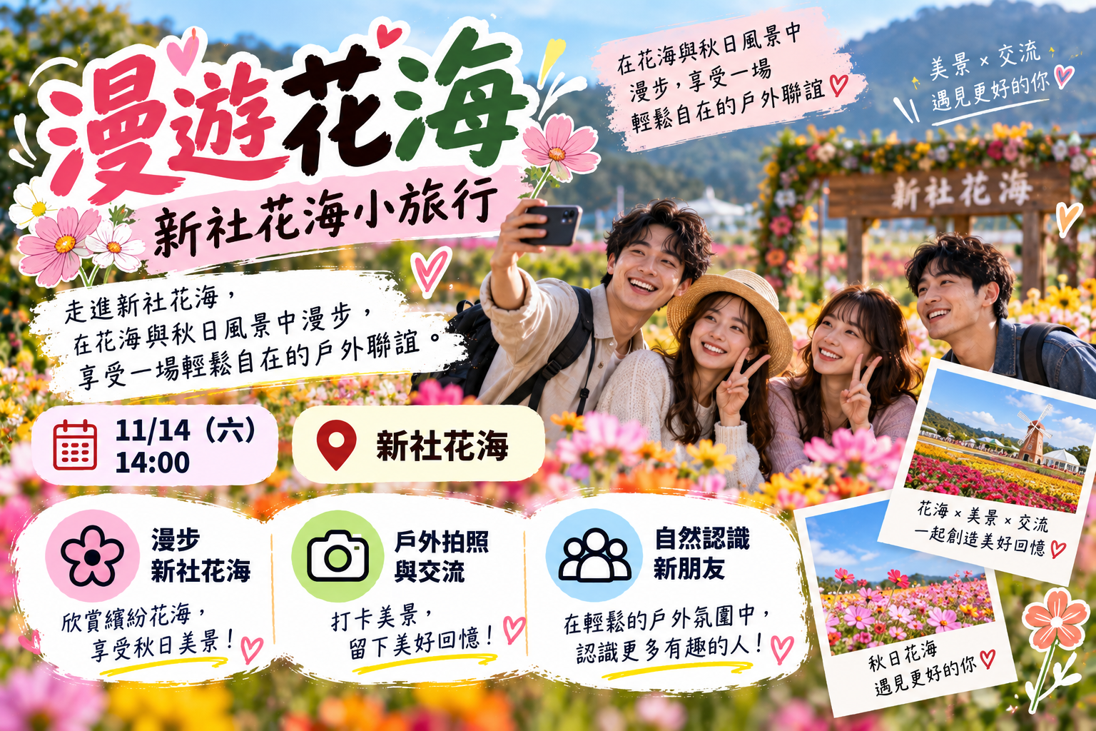 🌸漫遊花海｜新社花海小旅行